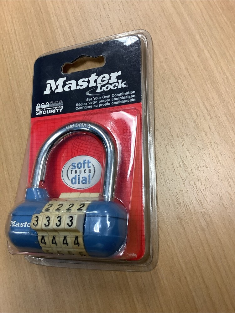 MASTER LOCK 1523D 4-DIGIT COMBINATION PADLOCK Soft Touch Dial