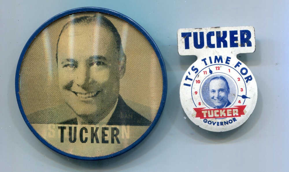 Stevenson Tucker Flasher Pinback & Tucker Tab