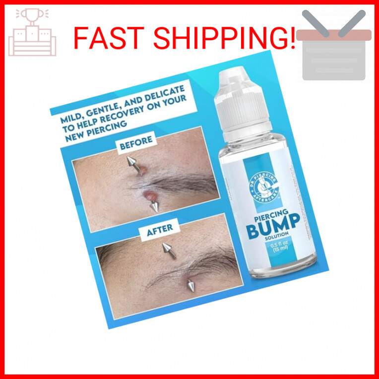 Dr. Piercing Aftercare Keloid Drops – Non-Greasy Saline Solution for Keloid Bump