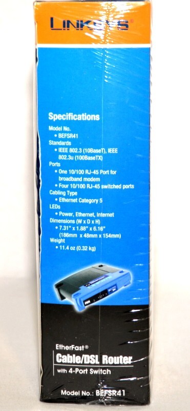 Linksys EtherFast Cable DSL Router with 4-Port Switch - #BEFSR41 - NIB