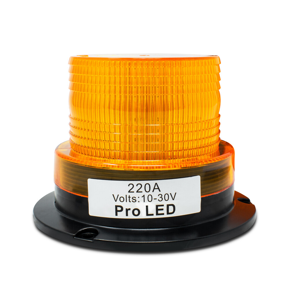 Pro LED 220A Class 1 Screw Mount Mini Amber Warning Light Quad Flash Pattern