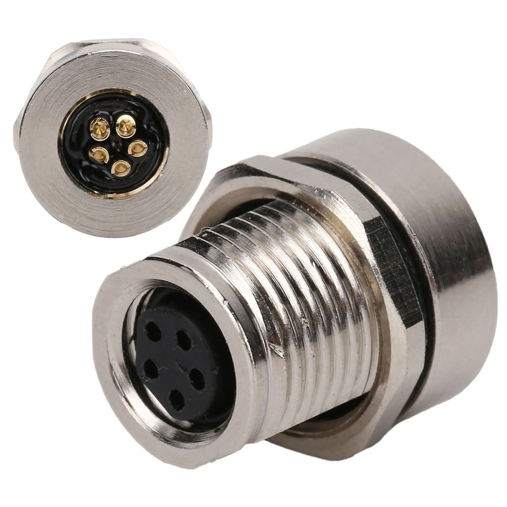 M8FS5 Panel Mounted Socket M8 IP67 Waterproof Connector 5pin Plug Adapter