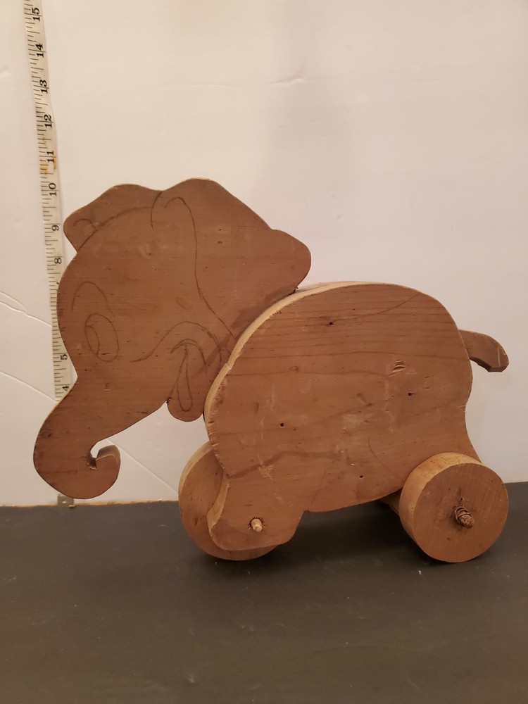 Vintage Wooden Elephant Pull Toy