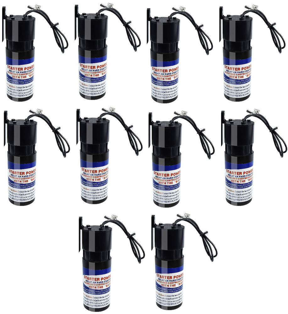 SPP6 Hard Start Kit  Capacitor Relay 1/2HP-10HP Increases  Torque 500% -10 Pack