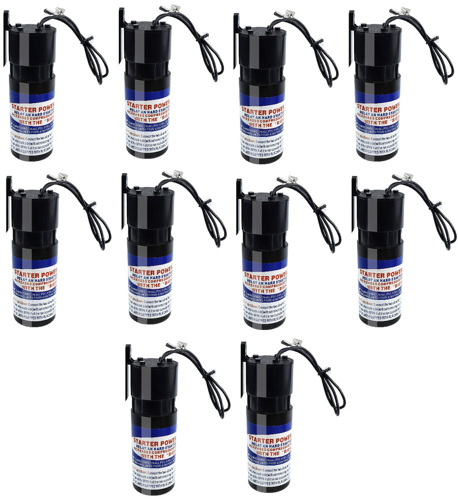 SPP6 Hard Start Kit Capacitor Relay 1/2HP-10HP Increases Torque 500% -10 Pack*