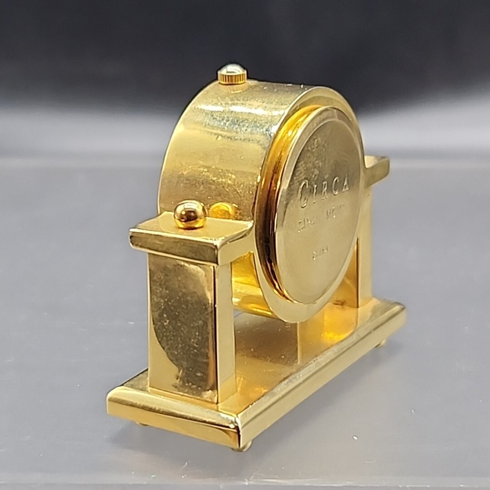 Miniature BRASS MANTLE CLOCK by CIRCA- Working - Japan Movement