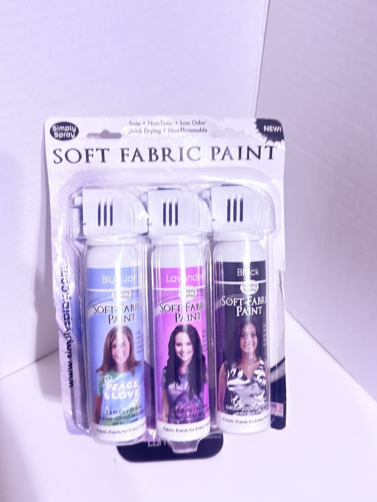 Simply Spray Safe NonToxic Low Oder Quick Drying Non-Flammable SOFT FABRIC PAINT