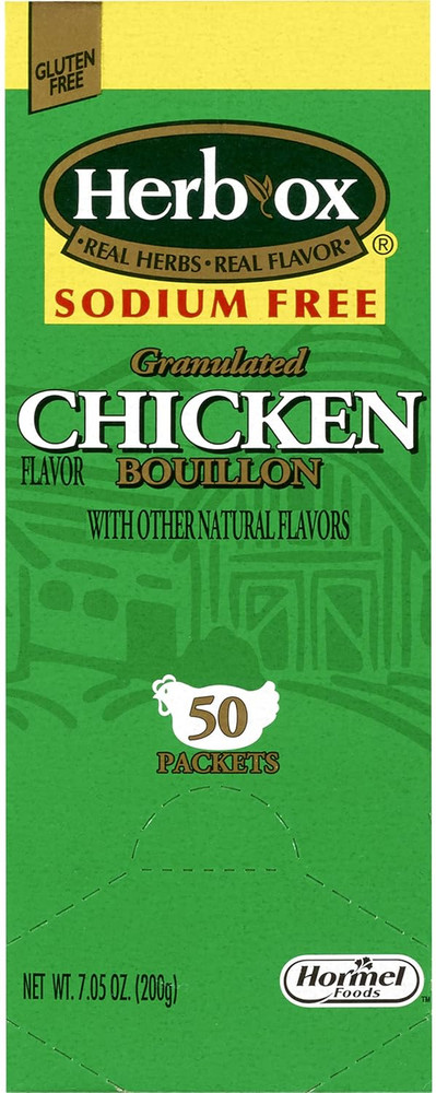 Herb-Ox Sodium Free Bouillon Bundle, Beef & Chicken Flavor, 100 Packets Total