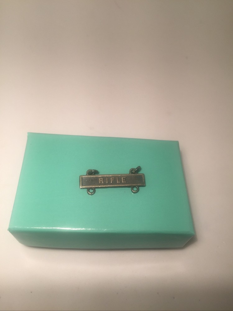 U.S. ARMY QUALIFICATION BAR RIFLE - STERLING SILVER