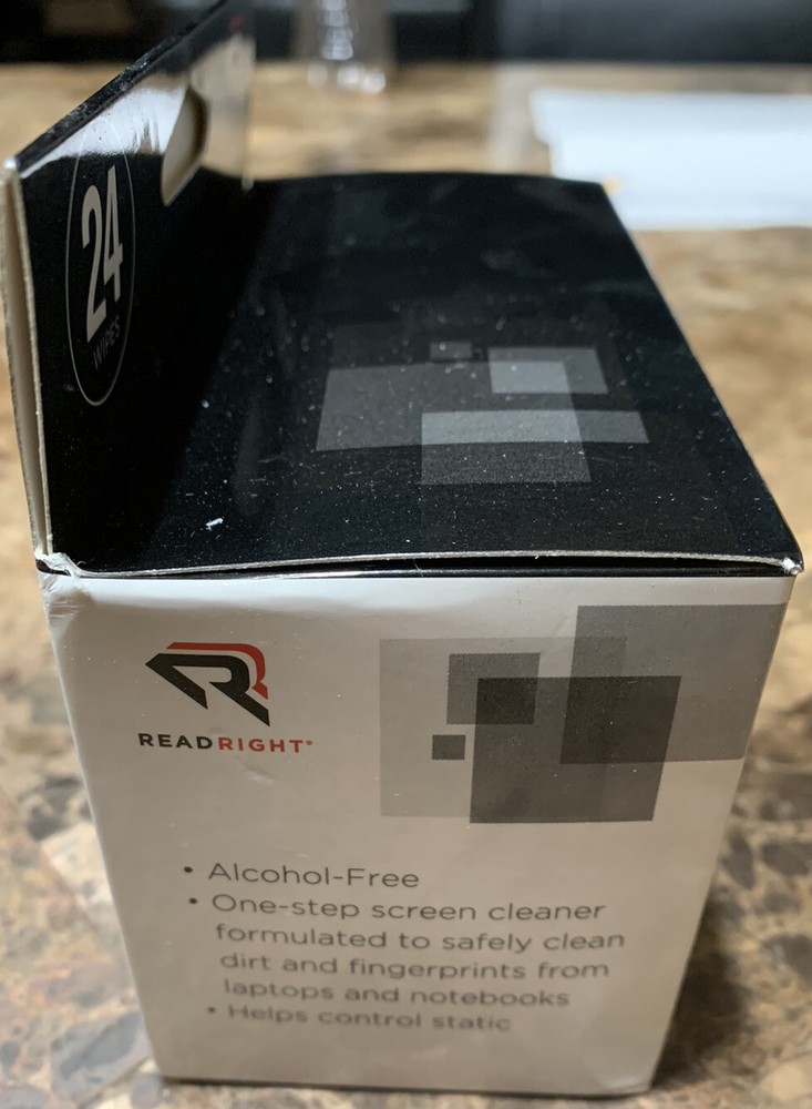 Read Right® Notebook ScreenKleen Pads, Cloth, 7 x 5, White, 24