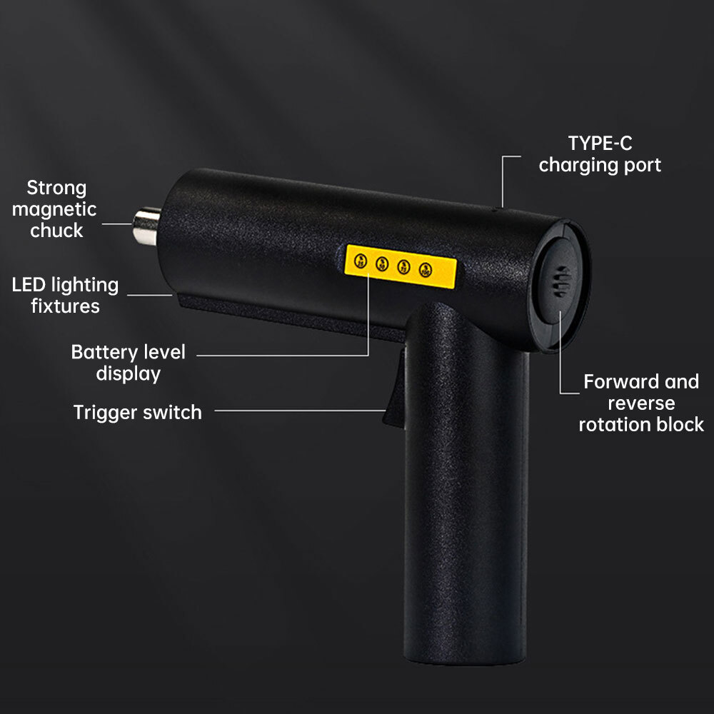 Handheld Cordless Drill Electric Screwdriver Drill Driver Bits Rechargeable Kit