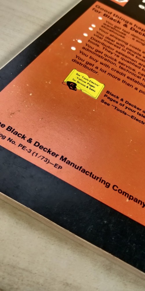 1973 BLACK & DECKER Power Tools Electrical Catalog C1