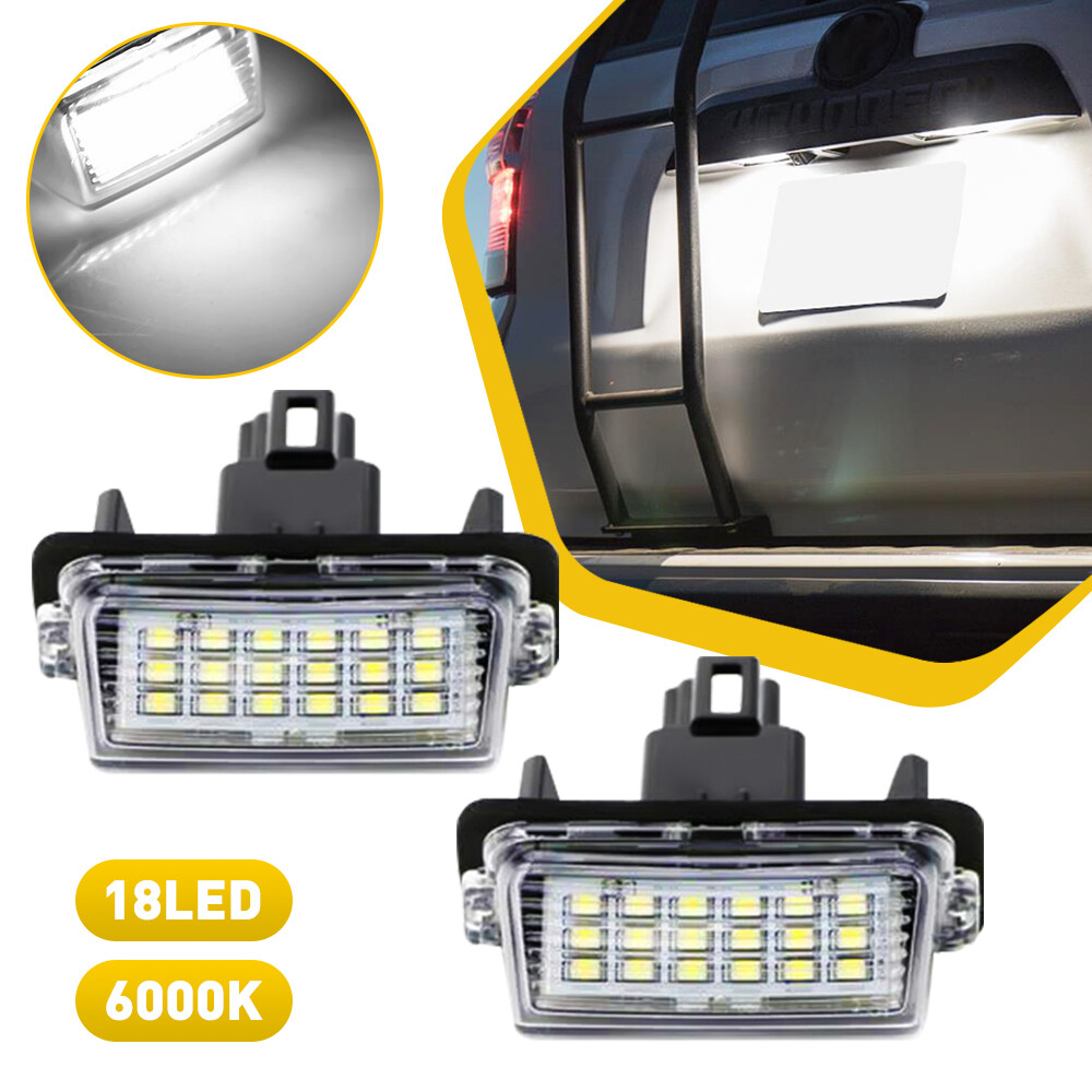 2012-2017 For Toyota Camry LED License Light Plate Assembly Replacement White X2