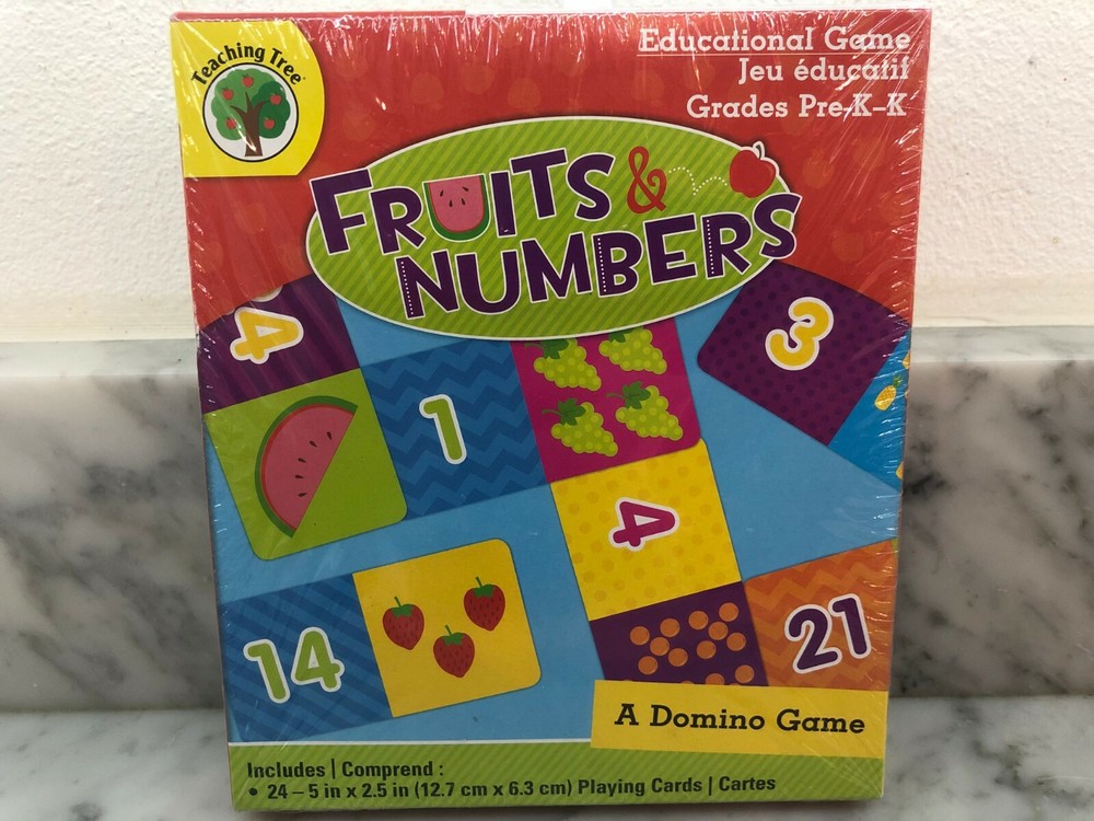 Teaching Tree Educational Game FRUITS & NUMBERS A DOMINO GAME