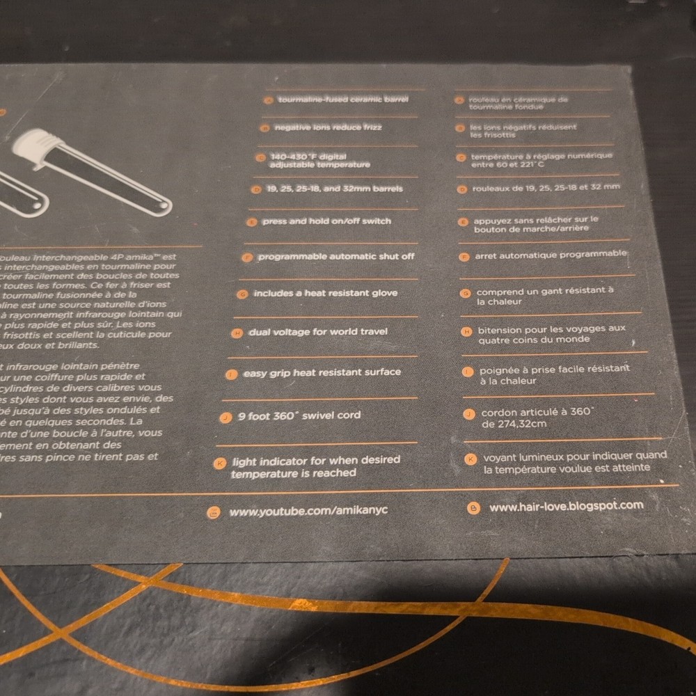 Amika 4p Interchangeable Curling Iron Pre Owned With Box