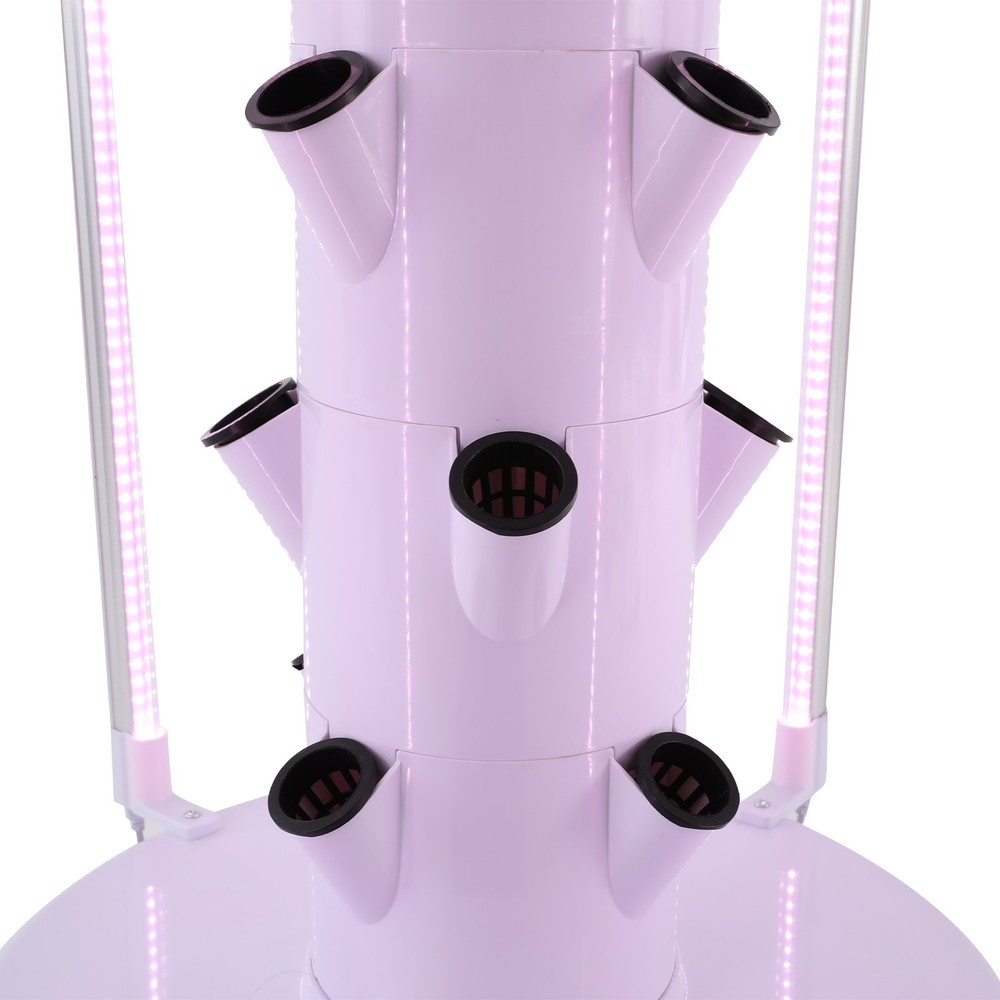 7 Layer 28 Holes Hydroponic System w/Light Vertical Hydroponic Growing Tower Kit