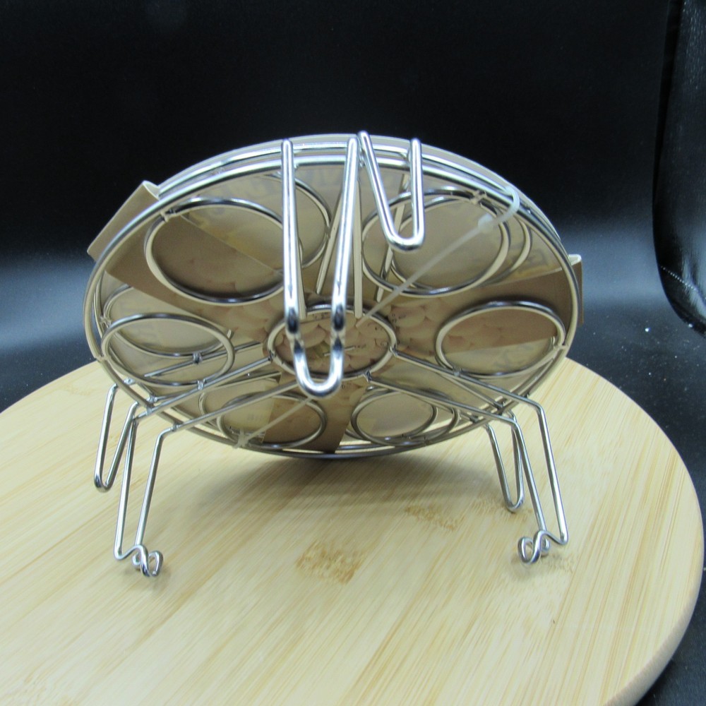 NEW Metal 2 Pc Stackable 14 Count Egg Steamer Rack Trivets