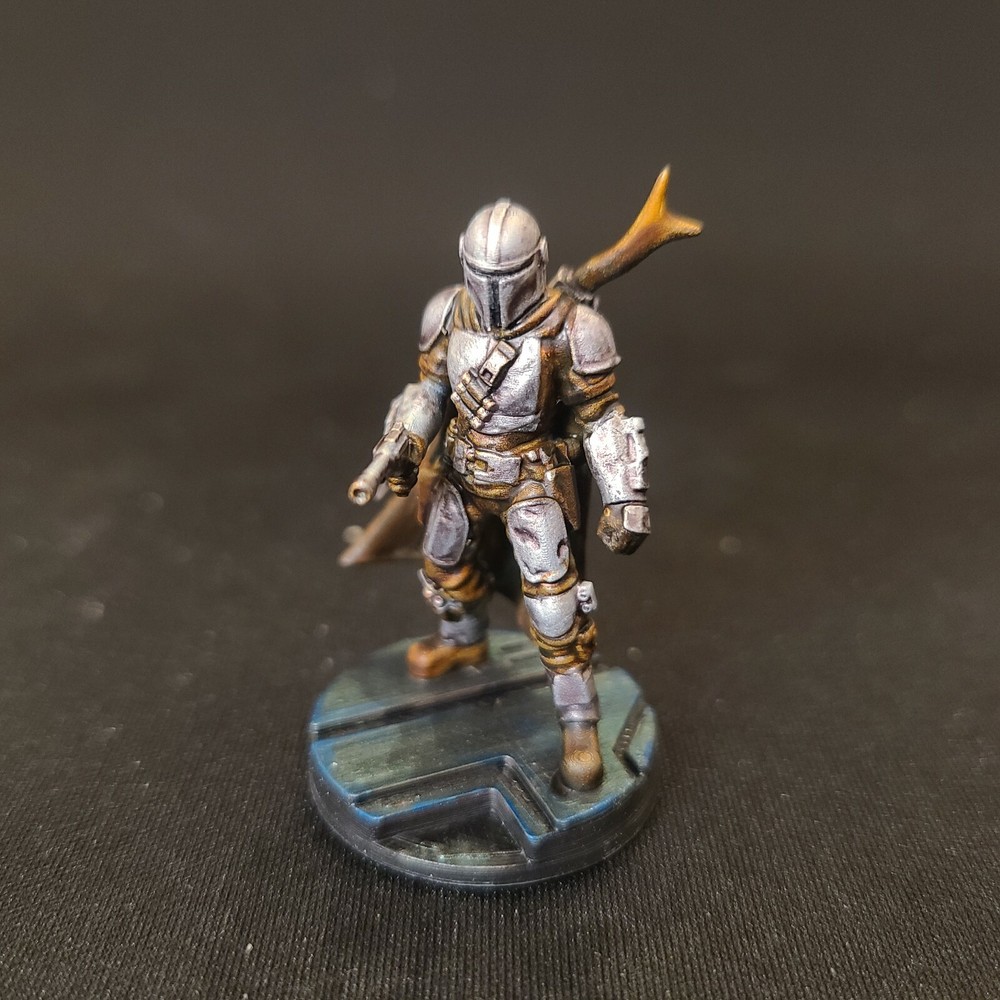 Custom Star Wars Legion The Mandalorian Miniature 3D printed with blaster