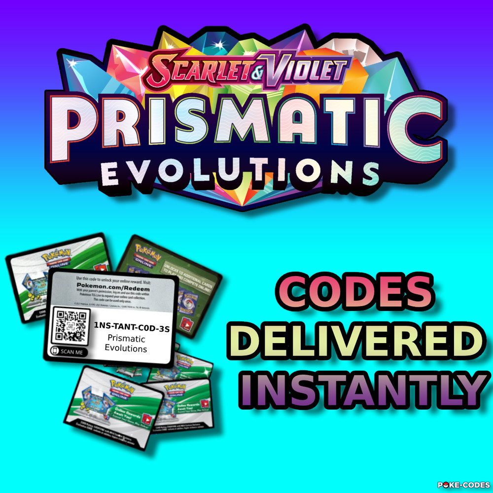 Pokemon - Prismatic Evolutions TCG Code Cards INSTANT DELIVERY - Active 1/17/24