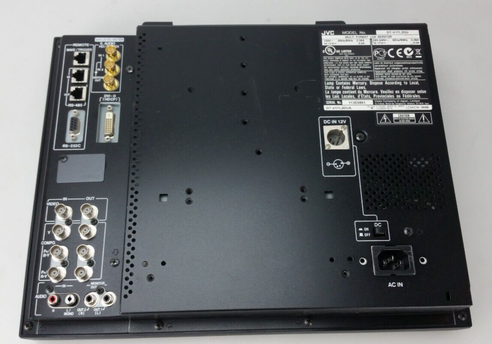JVC DT-V17L2DU MULTI FORMAT LCD MONITOR