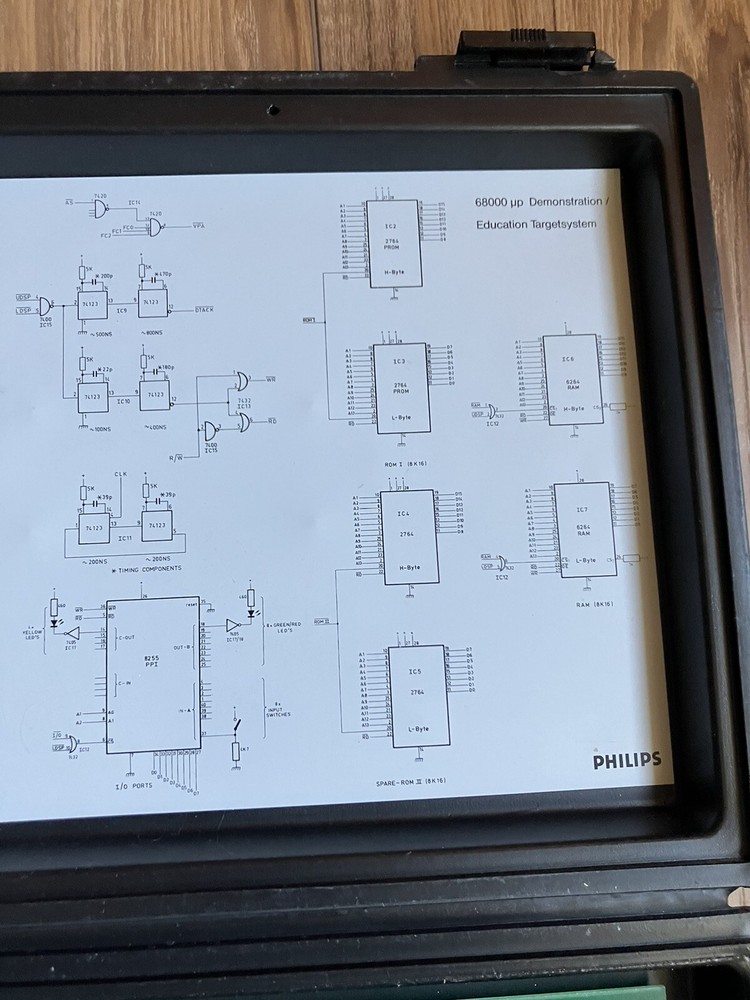 Philips 68000 Microprocessor Demo Education Kit Vintage Computing Target System