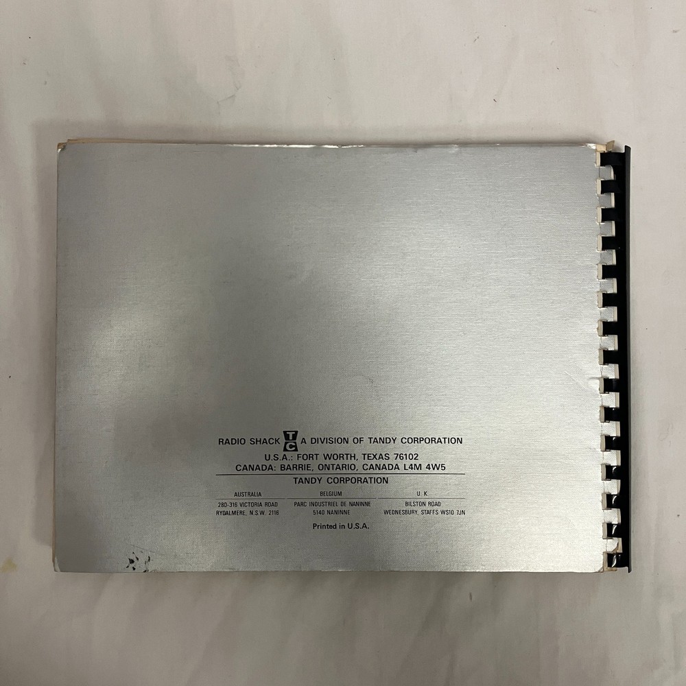 TRS-80 User's Manual for Level 1 - Radio Shack Micro Computer System