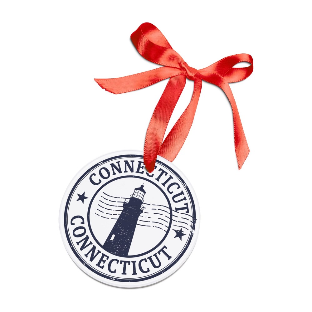 Connecticut Lighthouse - Round Acrylic Ornament - Personalized Gift