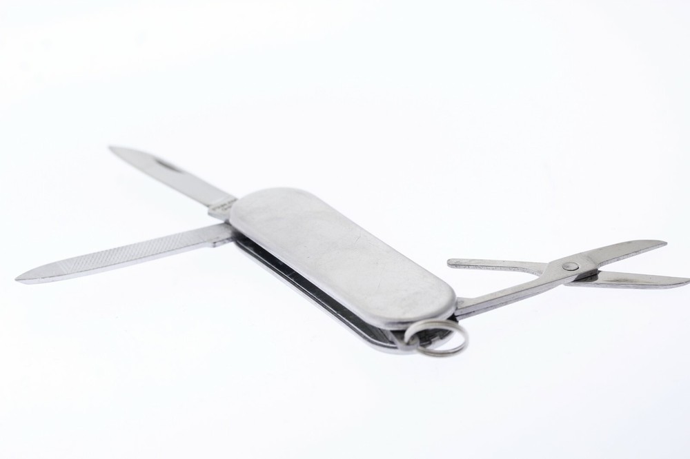 Stainless Steel Silver Tone Pocket Knife Multi Tool