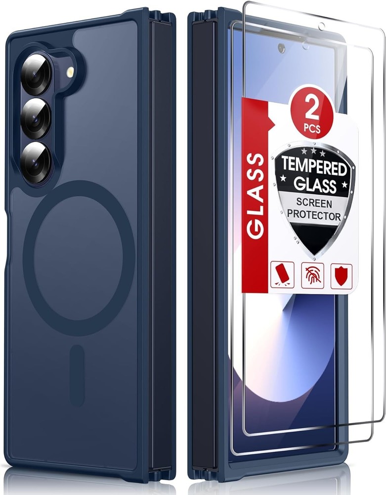 for Galaxy Z Fold 6 Case 2Pcs Screen Protector, Magnetic Integrated Structure