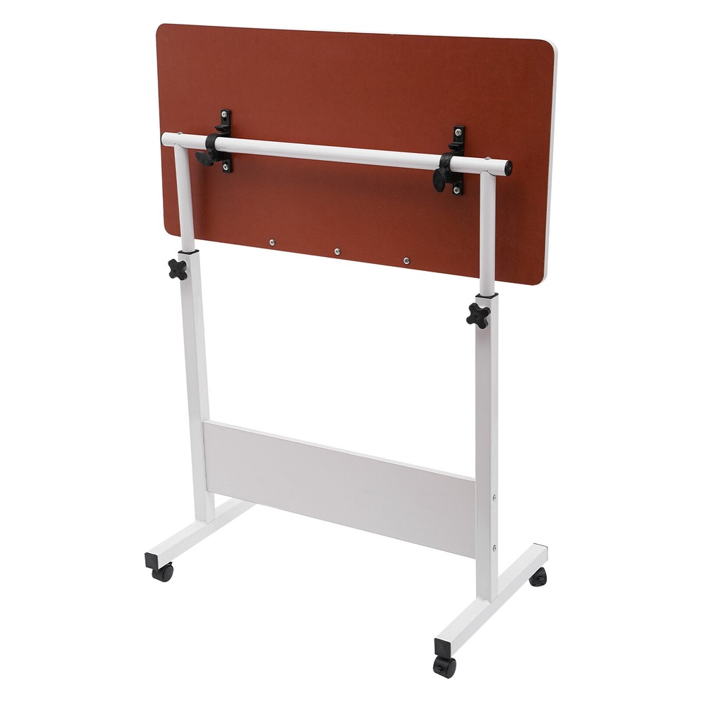 Adjustable Height Rolling Desk with Tilted Surface for Home and Office