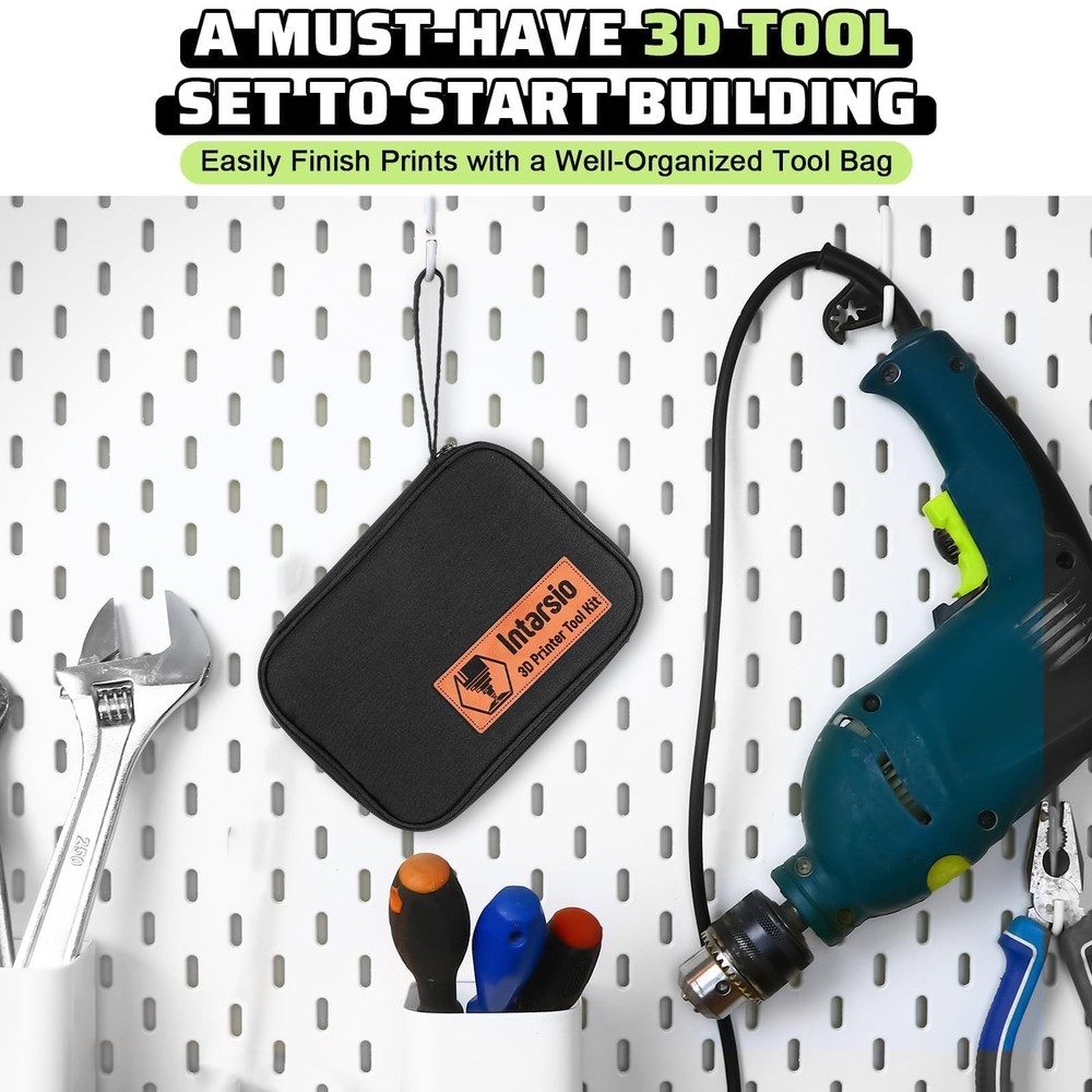 3D Printer Tools Kit, 34pcs Accessories for All FDM/SLA Black