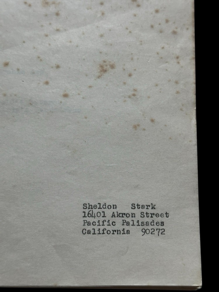 Sheldon Stark Love Affair #1–3 Original Typed Miniplay Script Notes green hornet