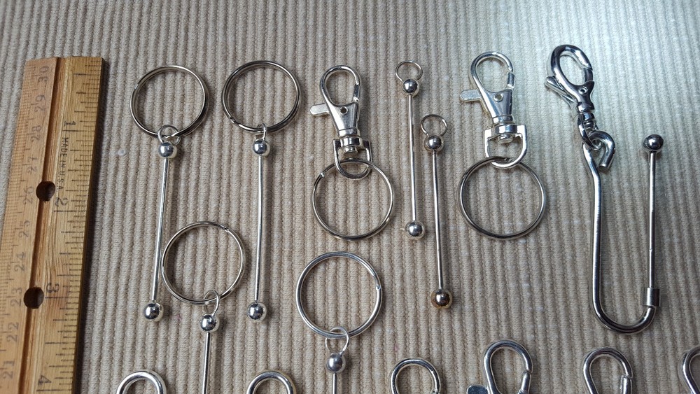 15 Silver Keychain Parts