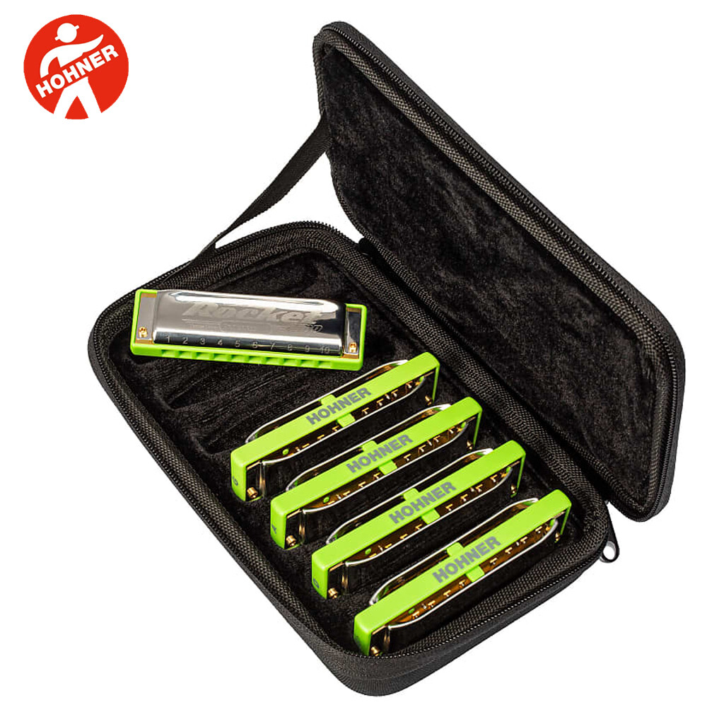 Hohner ROCKET AMP Pro Pack 5-Piece Harmonica Set with Case Key C,G,A,D,Bb