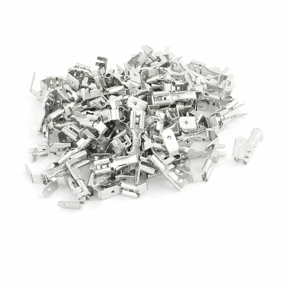100 Pcs 4.8 Insulated Terminals Electrical Wire Crimp Connector
