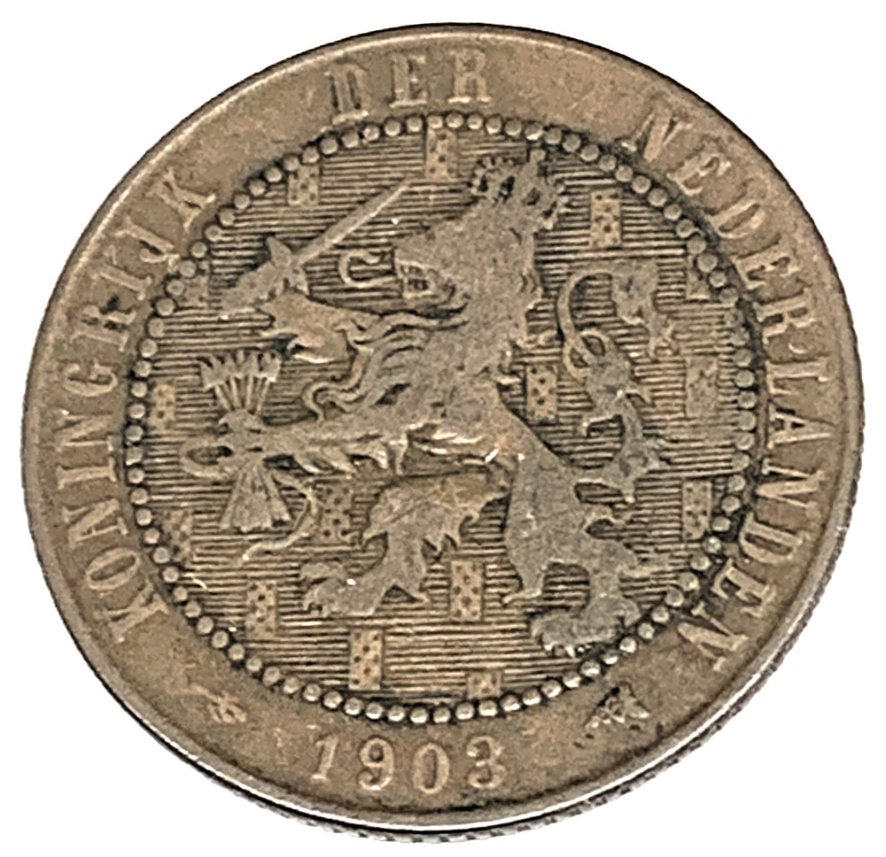# C5713     NETHERLANDS     COIN,     2 1/2  CENT    1903