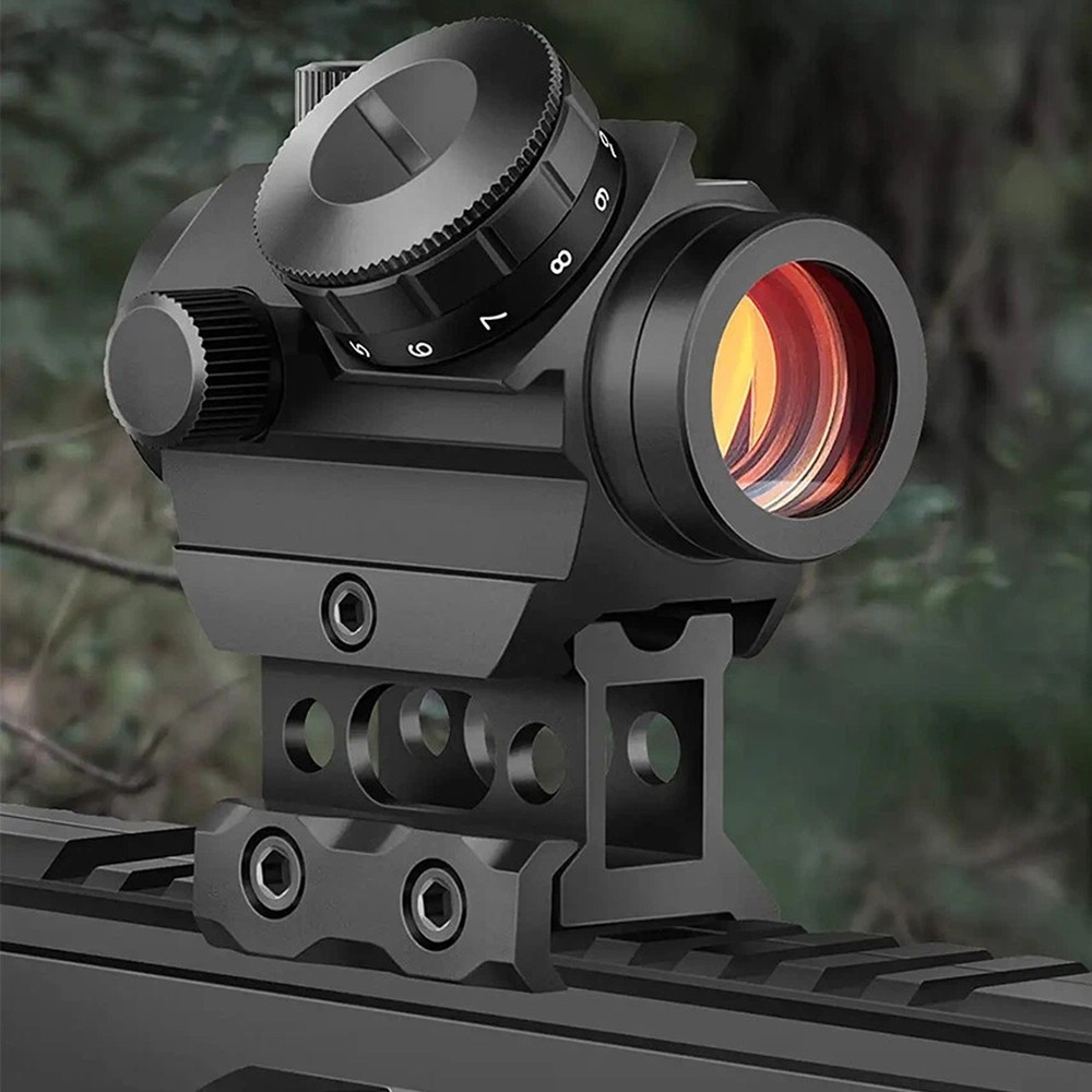 Micro Red Dot Sight Scope 3 MOA 1x25mm Reflex Sight W/ 1'' Riser 20mm Rail Mount