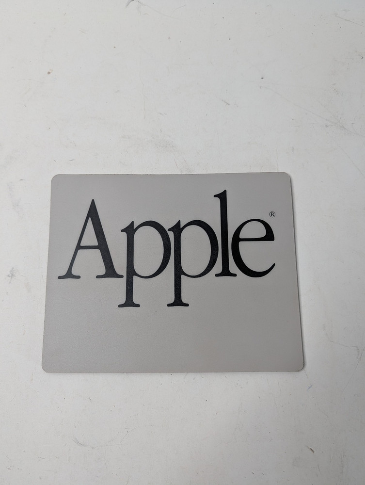 Vintage Rectangular Script Apple Logo Mouse Pad Think Different ERA Y2K Jobs