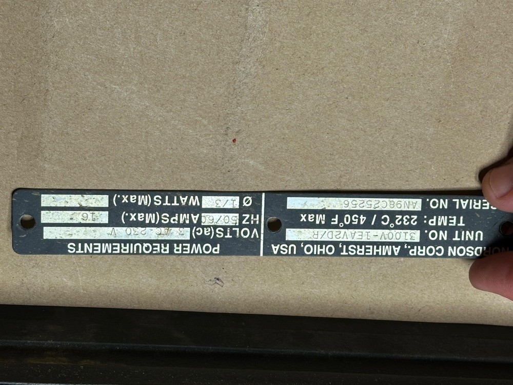 Nordson Vista 3100V Glue System Complete Power & Main Boards & Front Panel