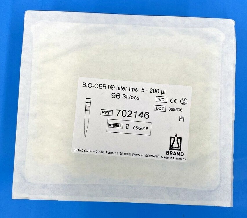 BrandTech Pipette Tips 200 ul Filtered 10 Racks with 96 Tips Each