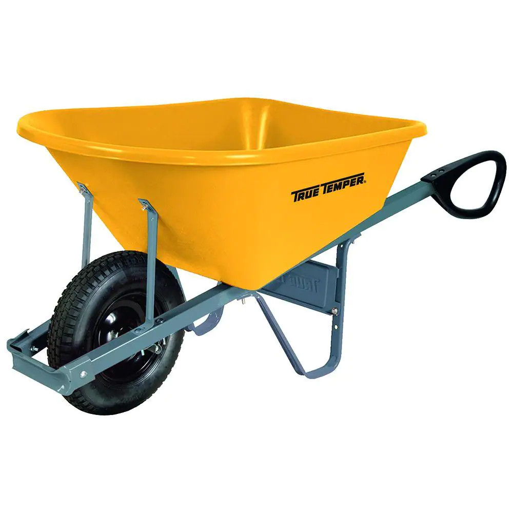 6 Cu. Ft. Poly Wheelbarrow with Total Control Handles