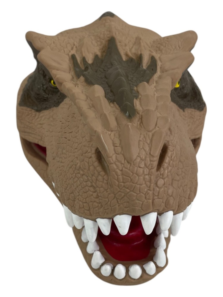 Dinosaur T-REX Plastic Hand Puppet w/ Sounds 8" Long WORKS