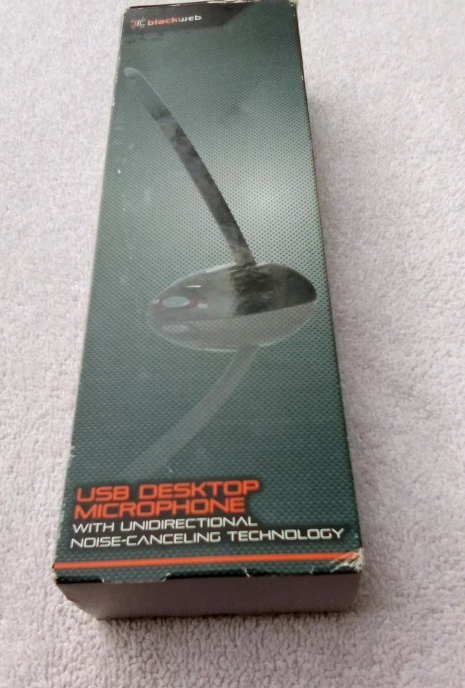 Brand New Blackweb # BWA18HO01 USB Desktop Microphone for Computers PC or MAC