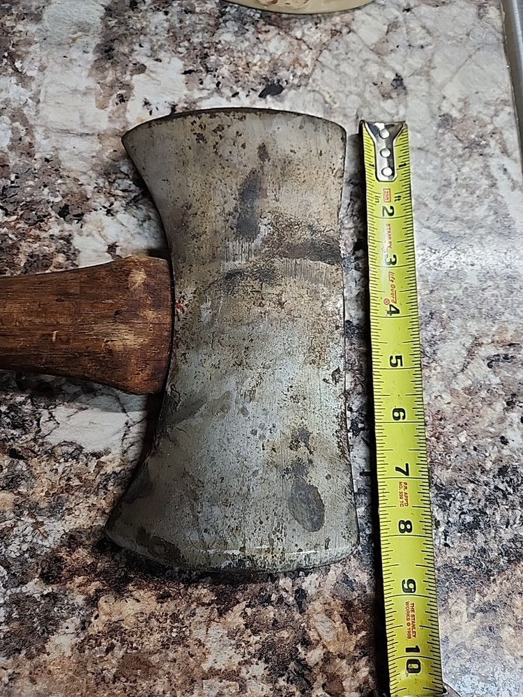 Unmarked True Temper Double Bit Small 8.5 Cruiser Axe Head 2 1/2 lbs 28" Handle