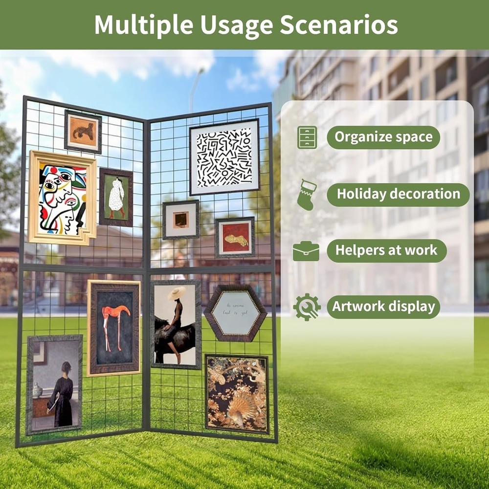 Display Grid Rack 2x5 ft Panel Detachable Stand Craft Art Gridwall Z Unit Tower