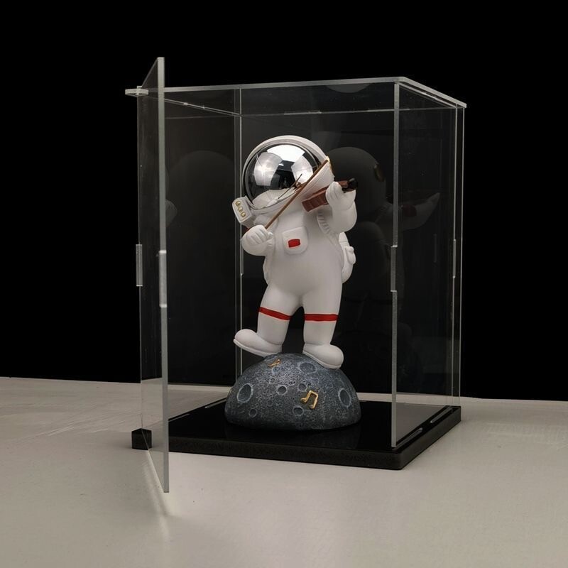 Front Open Acrylic Plastic Display Case Box Dustproof Self-Assembly Various Size