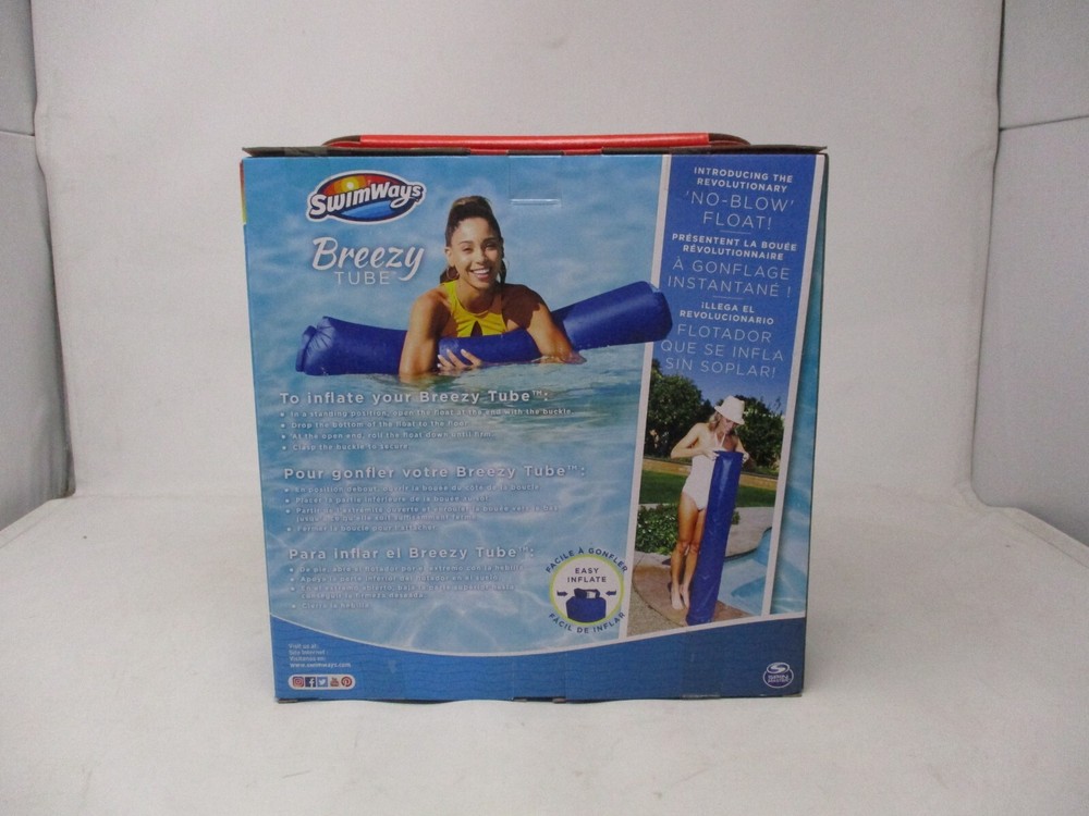 SwimWays Breezy Tube Pool Float Blue