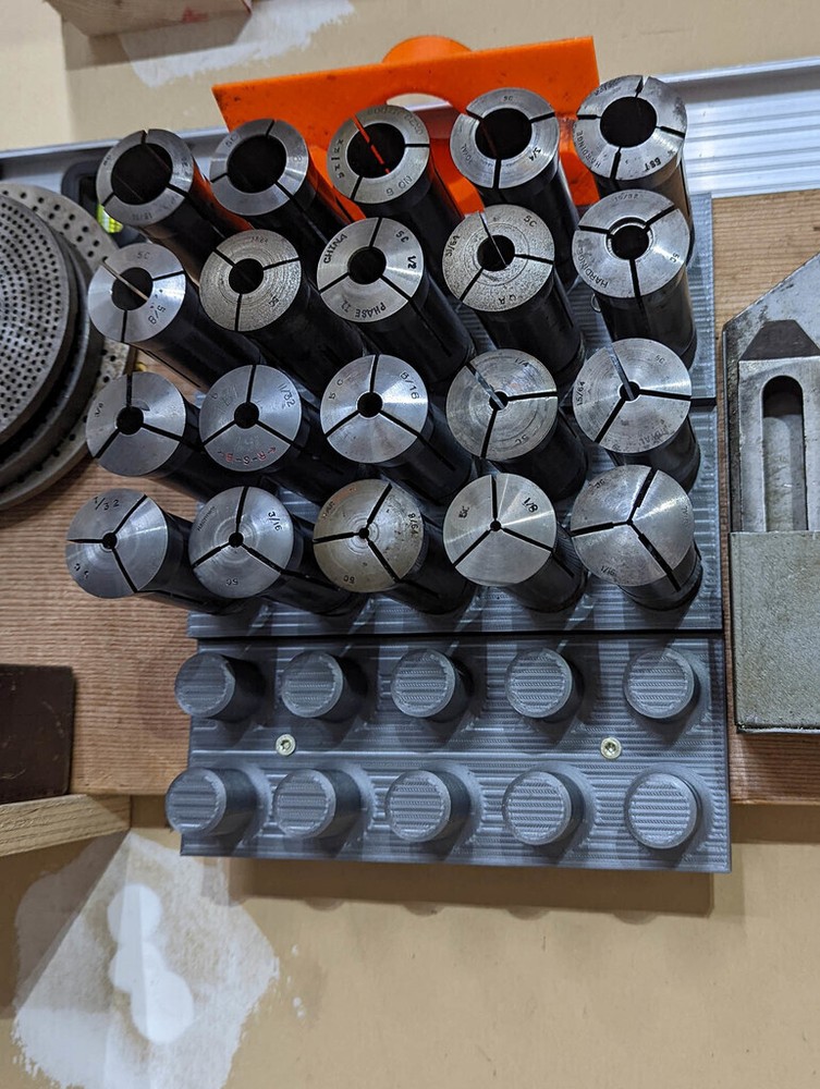Wall Mounted Storage Organizer Rack for 5C Chuck Holder Lathe Collets