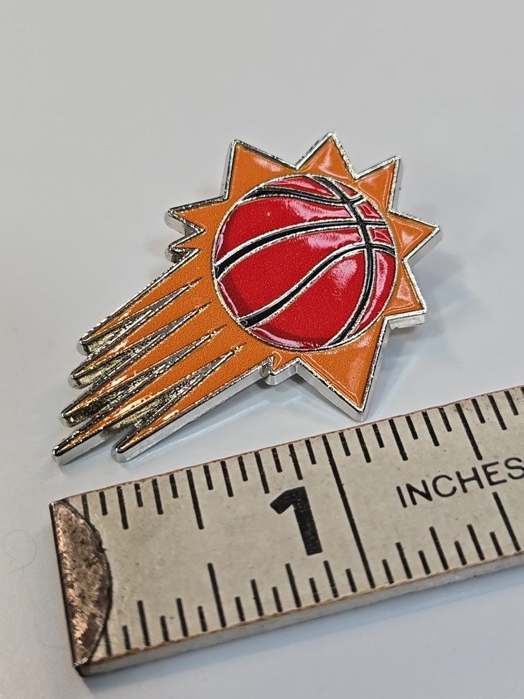 Basketball Orange Shooting Background Lapel Pin