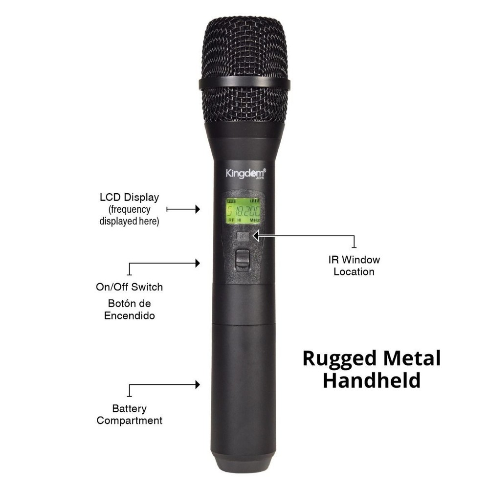 Kingdom SYSV54 Wireless Mic System with 2 Handhelds 2 Beltpacks with Lapels